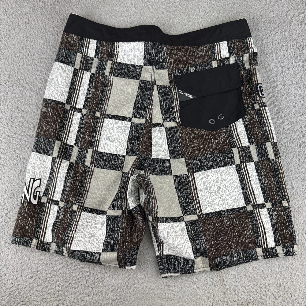 Billabong Men's Board Shorts Size 36 Checkered Logo Y2k - Picture 10 of 11